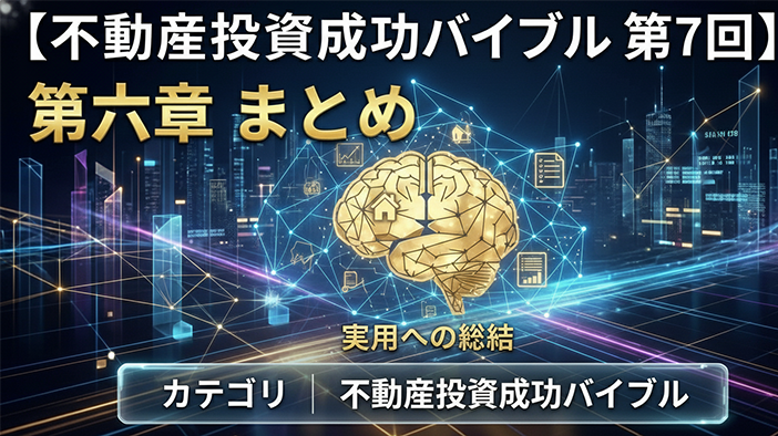 【不動産投資成功バイブル　第7回】第六章 まとめ